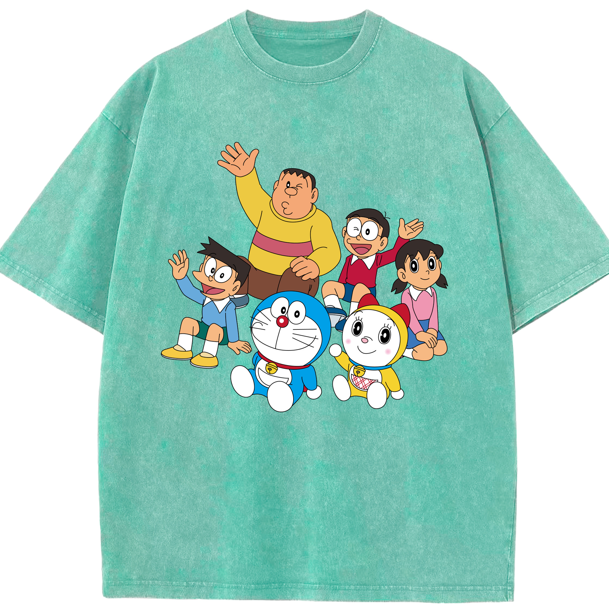 （画像用） ドラえもん 骨川 スネ夫 Doraemon Honekawa Suneo 綿100% ヴィンテージ風 半袖Tシャツ（フロントプリント）